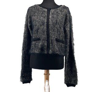 Silvian Heach button front cardigan wool blend snap closures sz m career event